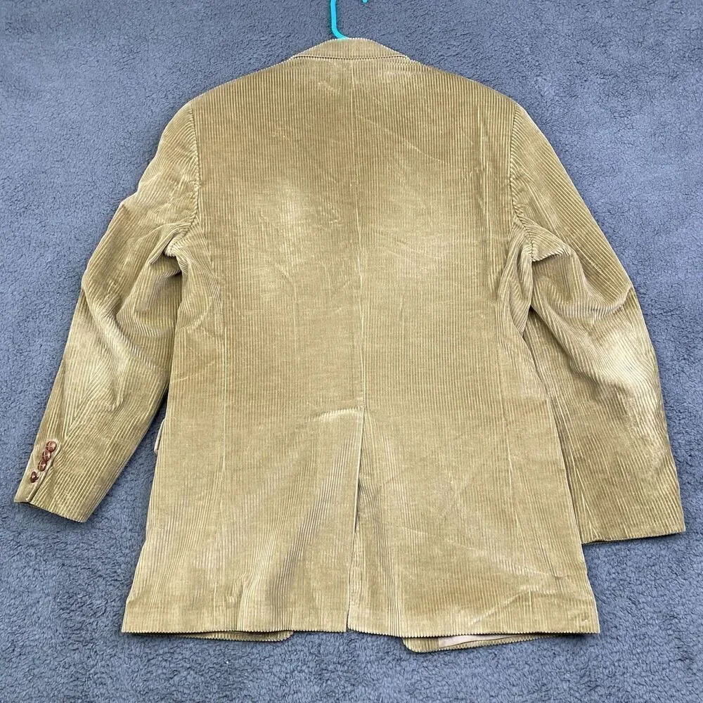 Chaps Ralph Lauren Corduroy Blazer Suit Jacket Sport Coat Mens 40 T Cotton